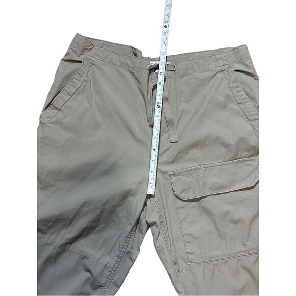 J. Crew Women’s Tan Cargo Pants Size 32 Utility Lightweight Drawstring Waist - Picture 5 of 7